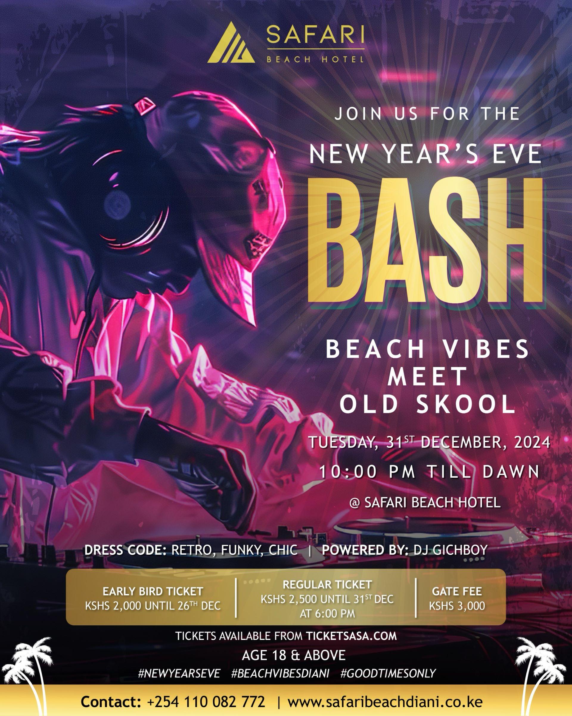 SAFARI BEACH HOTEL-New Year's Eve Bash