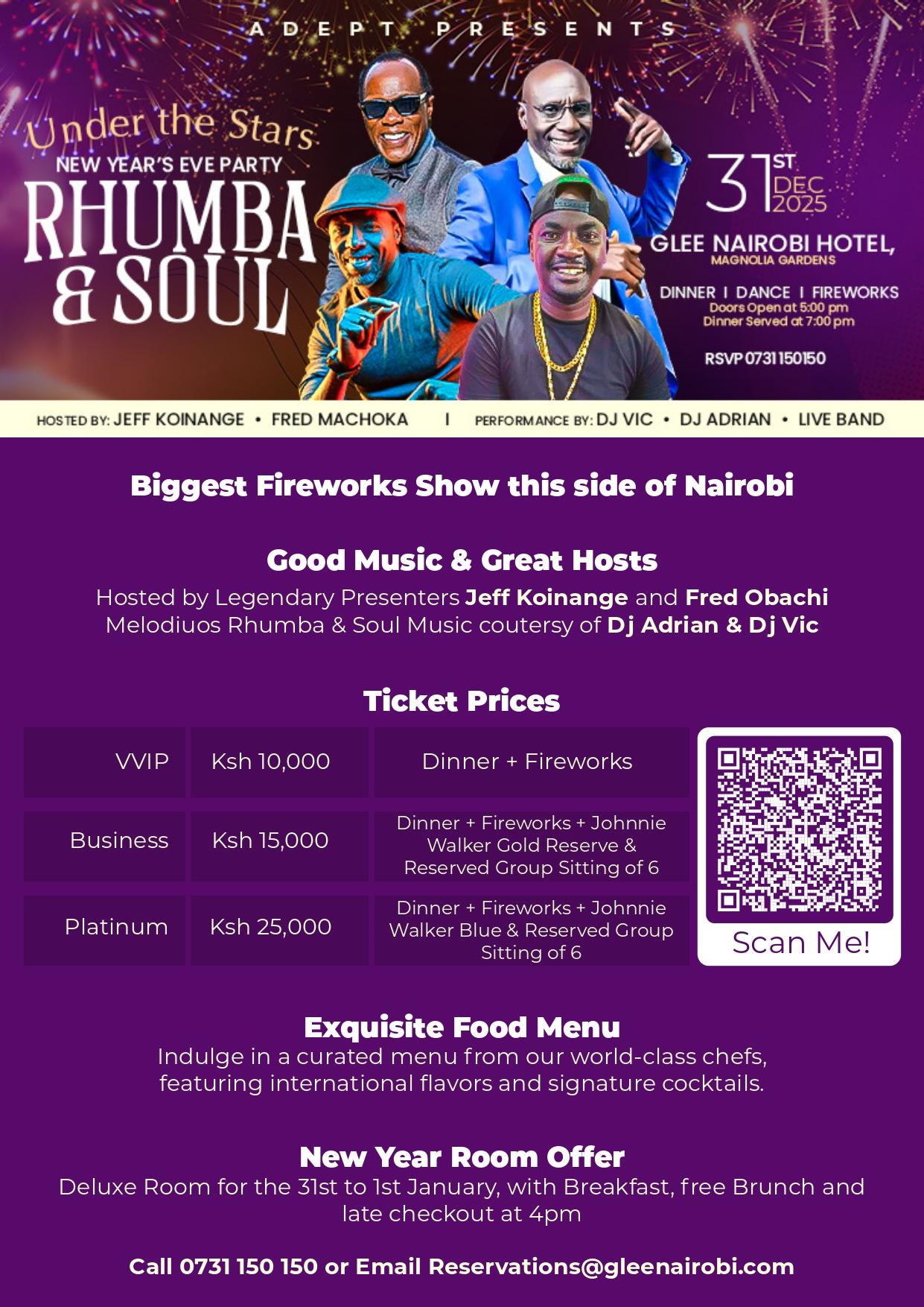 Under The Stars New Years Eve Party Rhumba & Soul
