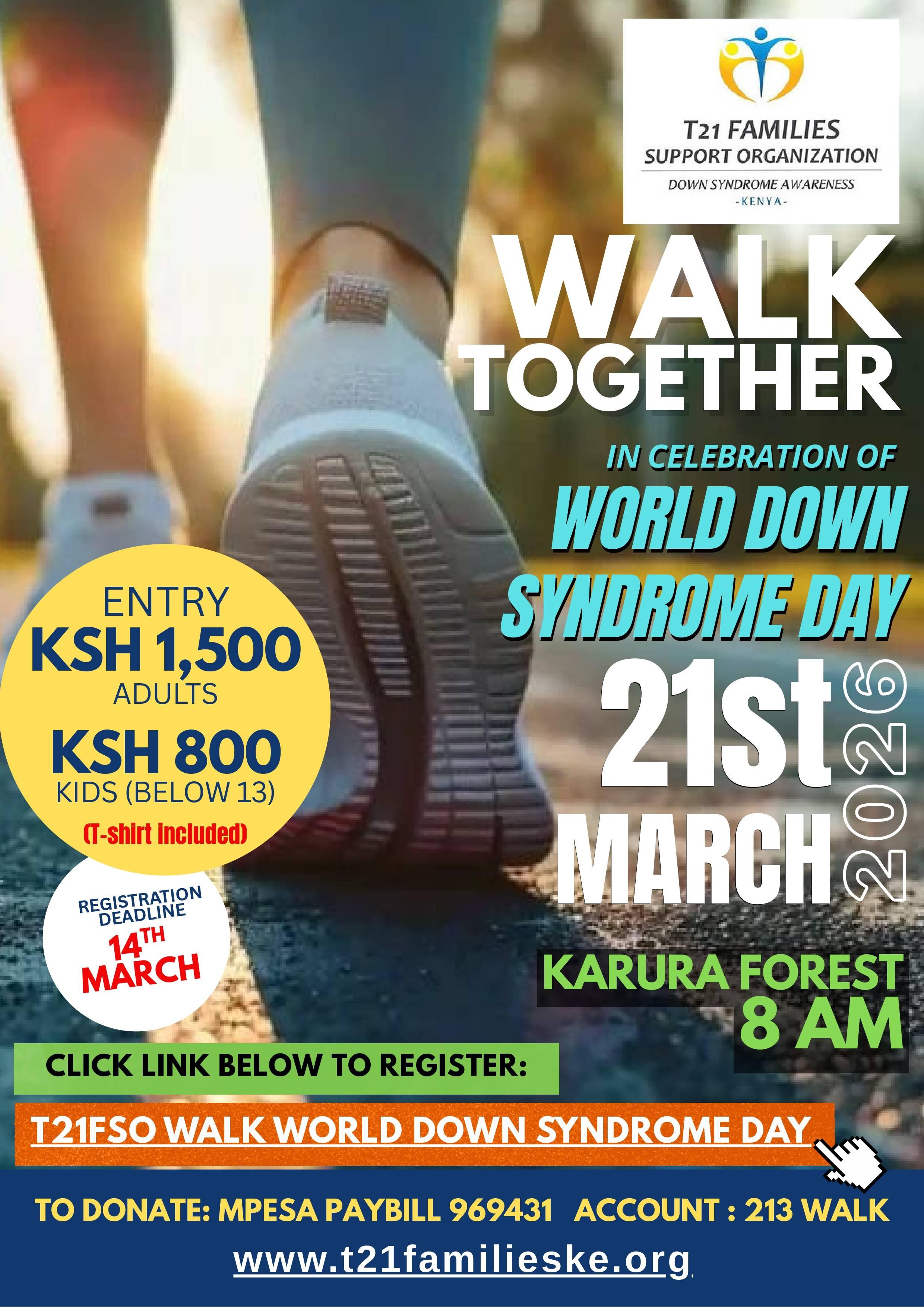 WALK TOGETHER 2026 IN CELEBRATION OF WORLD DOWN SYNDROME DAY