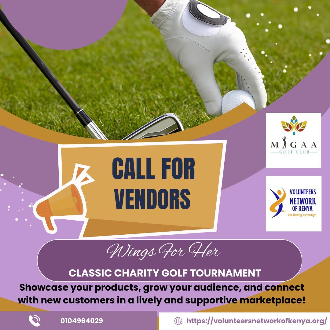 CALL FOR VENDORS Wings for Her - Classic Charity Golf Tournament