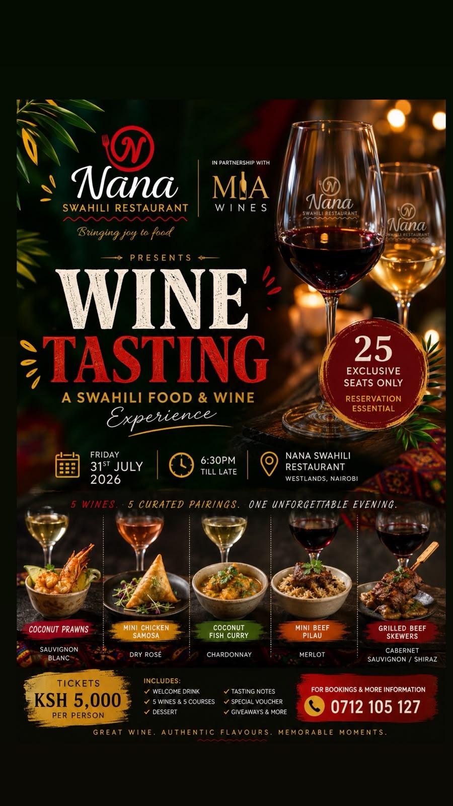 Nana Swahili Restaurant-Wine Tasting