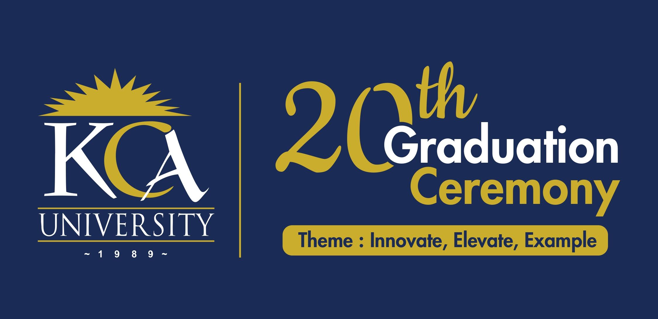 KCA UNIVERSITY 20TH GRADUATION CEREMONY .