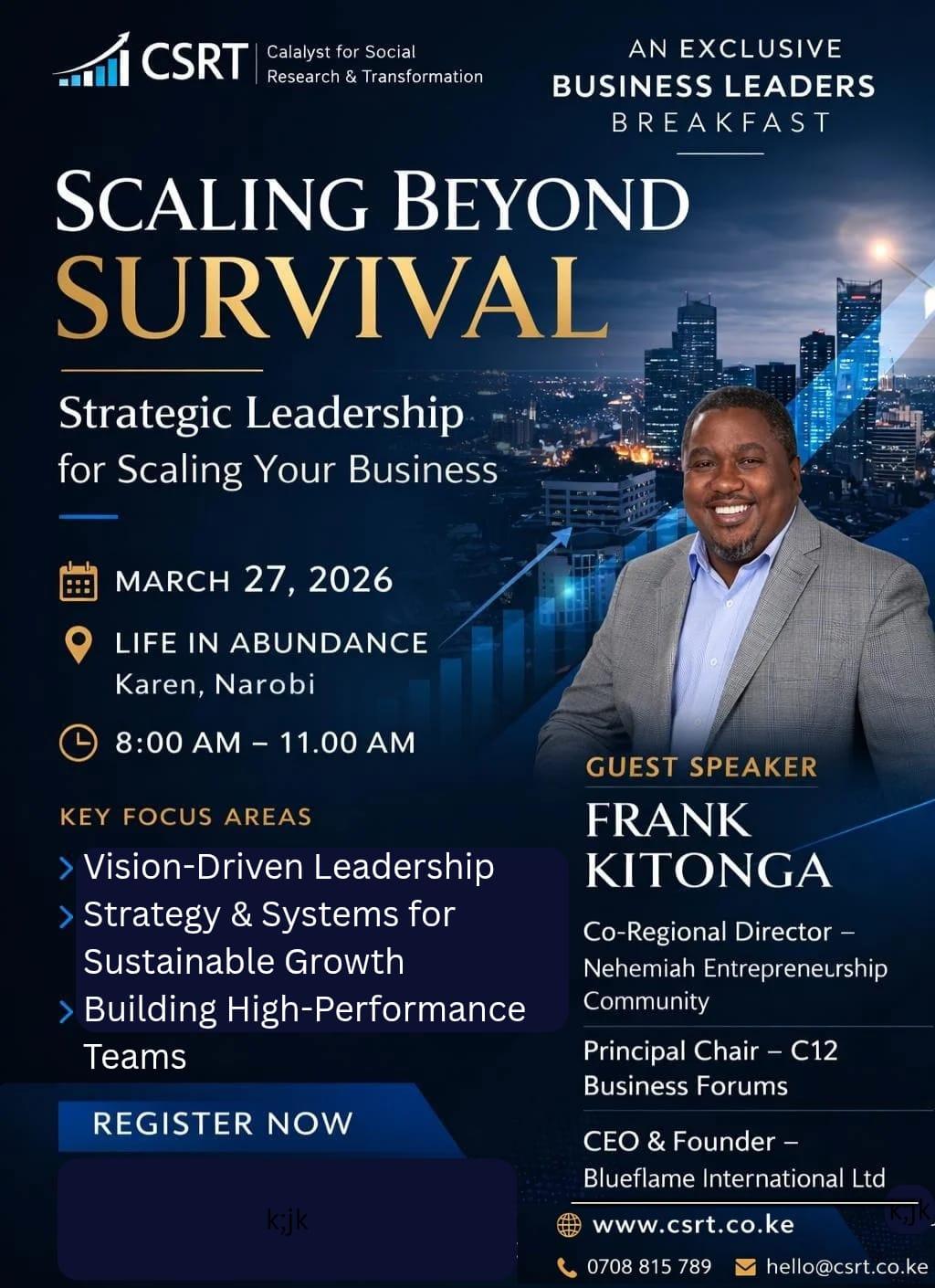 Scaling Beyond Survival