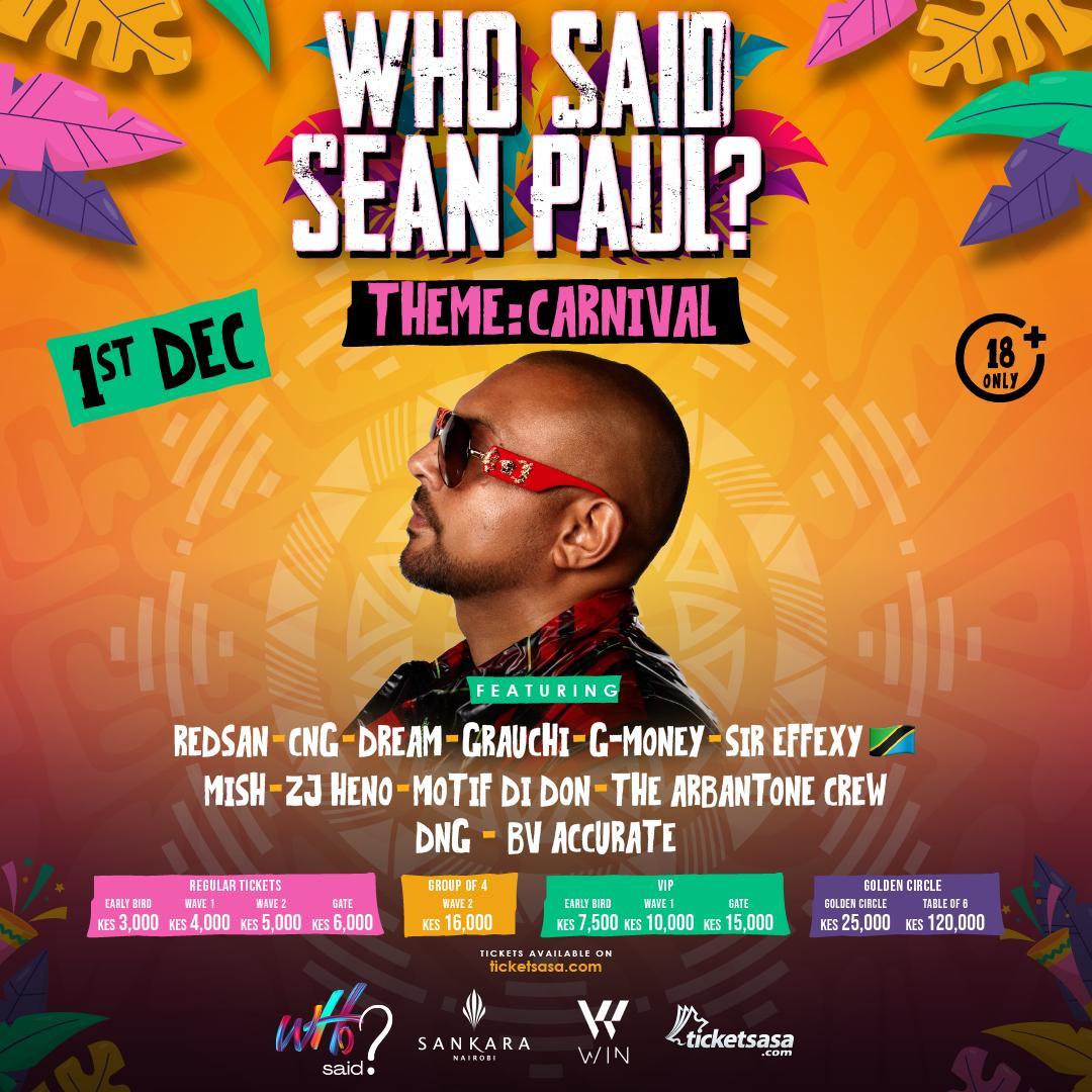 WHO SAID SEAN PAUL?