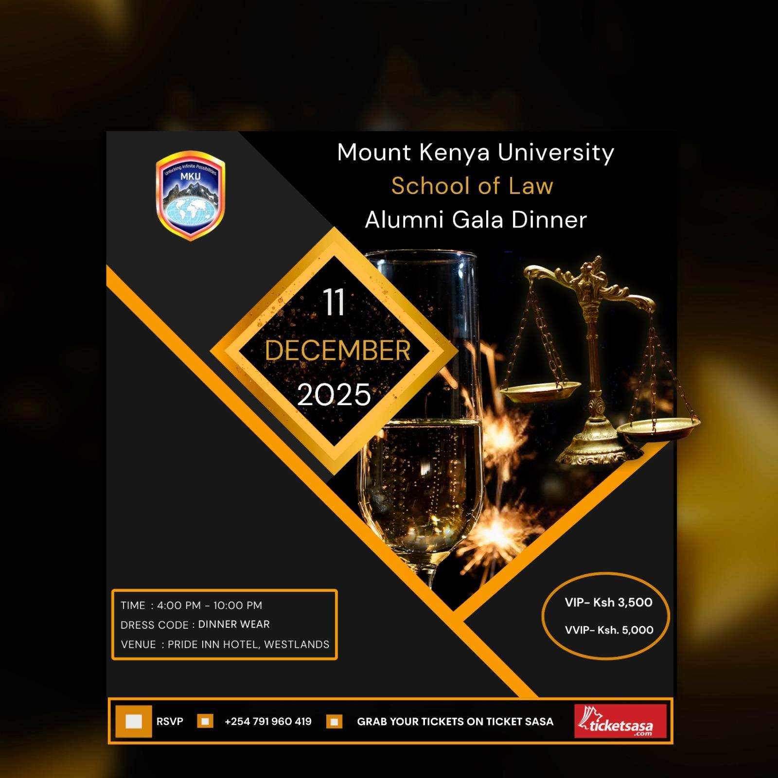 Mount Kenya University School Of Law-Alumni Gala Dinner