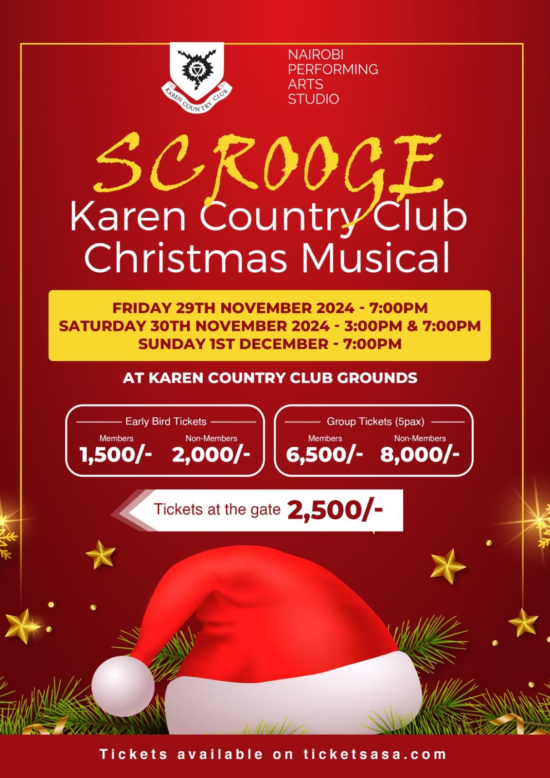 SCROOGE Karen Country Club Christmas Musical