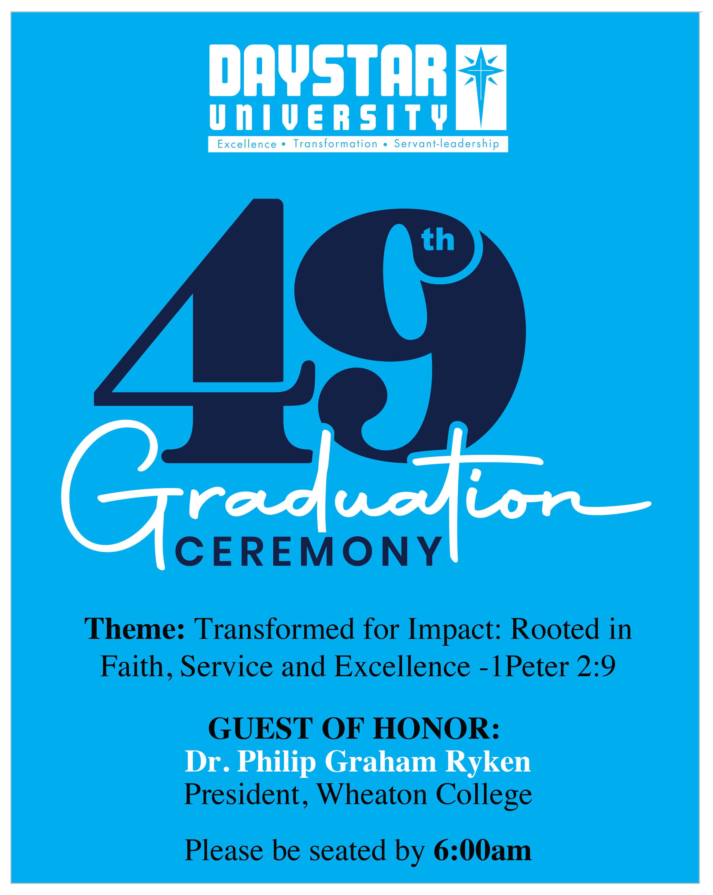 DAYSTAR UNIVERSITY 49TH GRADUATION CEREMONY